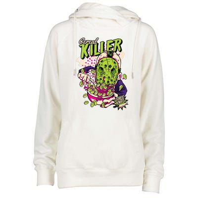 Cereal Killer Funny Womens Funnel Neck Pullover Hood