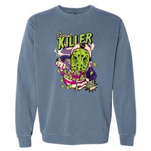 Cereal Killer Funny Garment-Dyed Sweatshirt