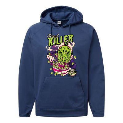 Cereal Killer Funny Performance Fleece Hoodie