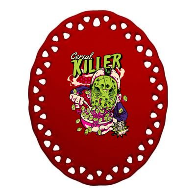 Cereal Killer Funny Ceramic Oval Ornament