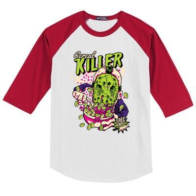 Cereal Killer Funny Kids Colorblock Raglan Jersey