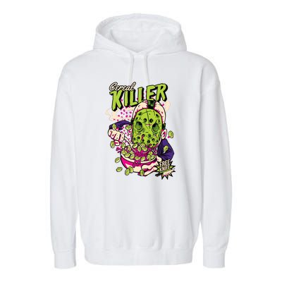 Cereal Killer Funny Garment-Dyed Fleece Hoodie