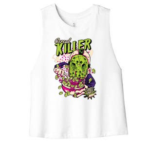 Cereal Killer Funny Women's Racerback Cropped Tank