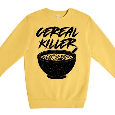 Cereal Killer Funny Halloween Distressed Premium Crewneck Sweatshirt