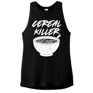 Cereal Killer Funny Halloween Distressed Ladies PosiCharge Tri-Blend Wicking Tank