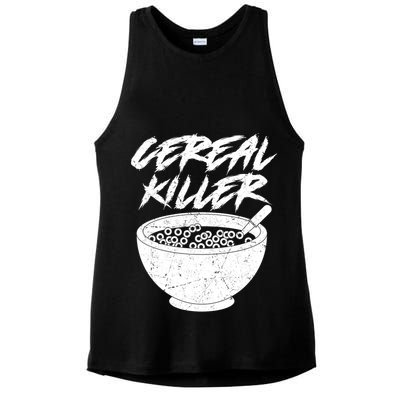 Cereal Killer Funny Halloween Distressed Ladies PosiCharge Tri-Blend Wicking Tank