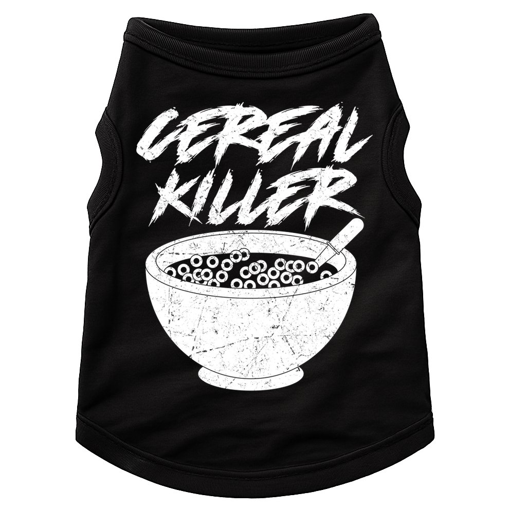 Cereal Killer Funny Halloween Distressed Doggie Tank