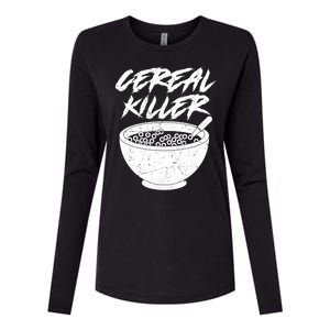 Cereal Killer Funny Halloween Distressed Womens Cotton Relaxed Long Sleeve T-Shirt