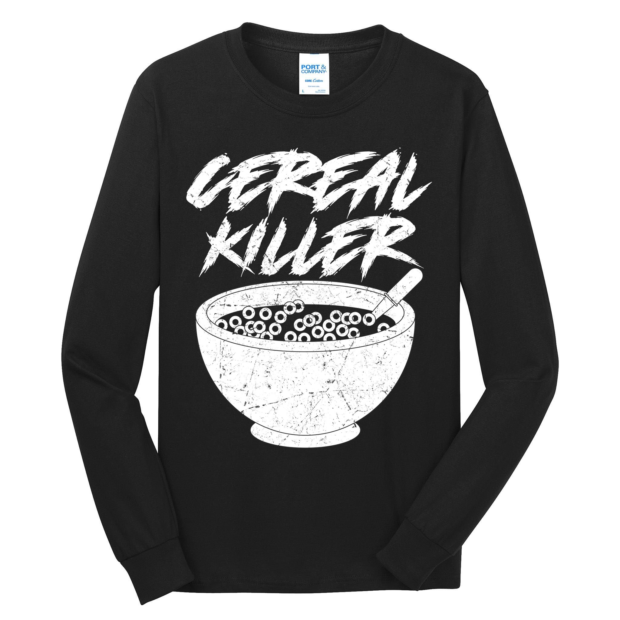 Cereal Killer Funny Halloween Distressed Tall Long Sleeve T-Shirt