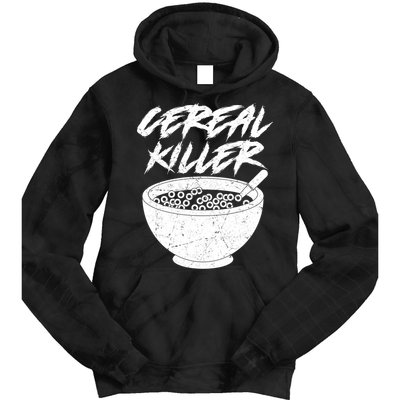 Cereal Killer Funny Halloween Distressed Tie Dye Hoodie