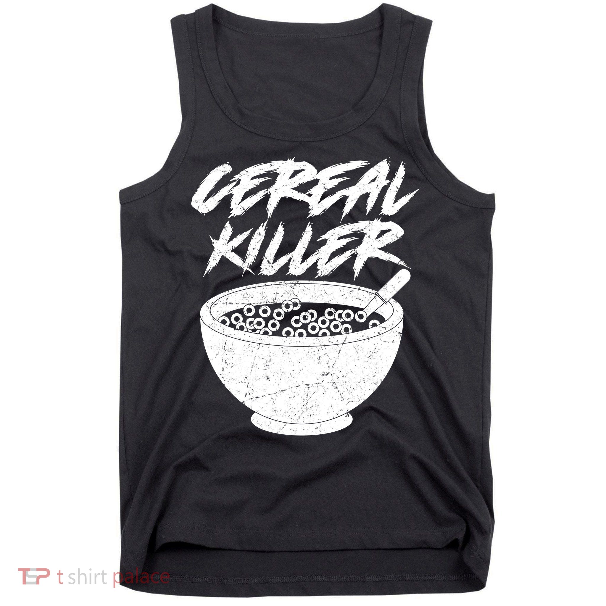 Cereal Killer Funny Halloween Distressed Tank Top