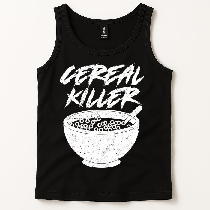 Cereal Killer Funny Halloween Distressed Tank Top