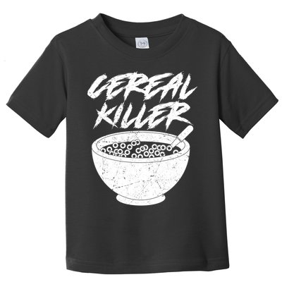 Cereal Killer Funny Halloween Distressed Toddler T-Shirt