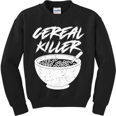 Cereal Killer Funny Halloween Distressed Kids Sweatshirt