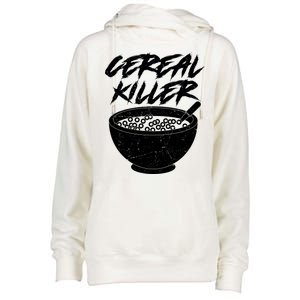 Cereal Killer Funny Halloween Distressed Womens Funnel Neck Pullover Hood