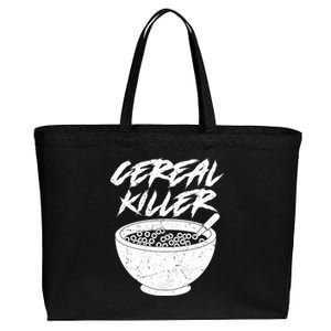 Cereal Killer Funny Halloween Distressed Cotton Canvas Jumbo Tote