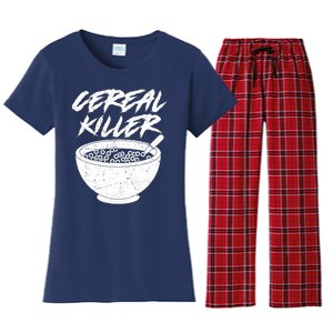 Cereal Killer Funny Halloween Distressed Women's Flannel Pajama Set