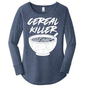 Cereal Killer Funny Halloween Distressed Women's Perfect Tri Tunic Long Sleeve Shirt