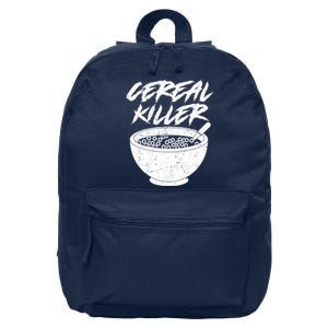 Cereal Killer Funny Halloween Distressed 16 in Basic Backpack