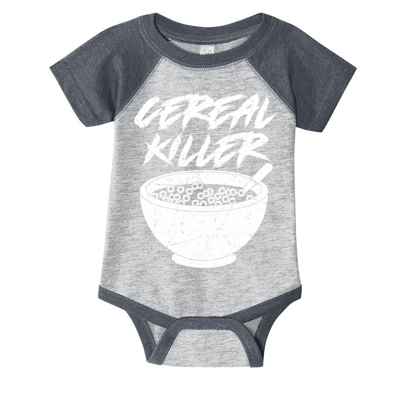 Cereal Killer Funny Halloween Distressed Infant Baby Jersey Bodysuit