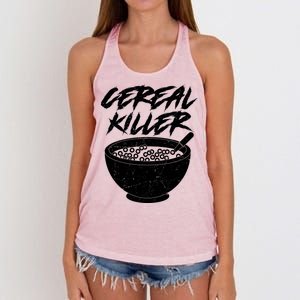 Cereal Killer Funny Halloween Distressed Women's Knotted Racerback Tank