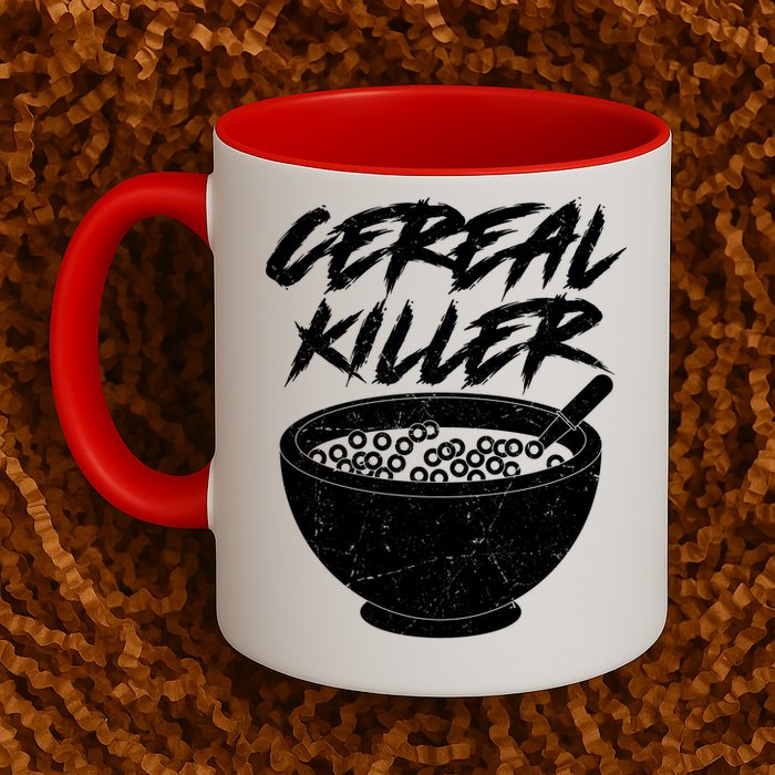 Cereal Killer Funny Halloween Distressed Mug