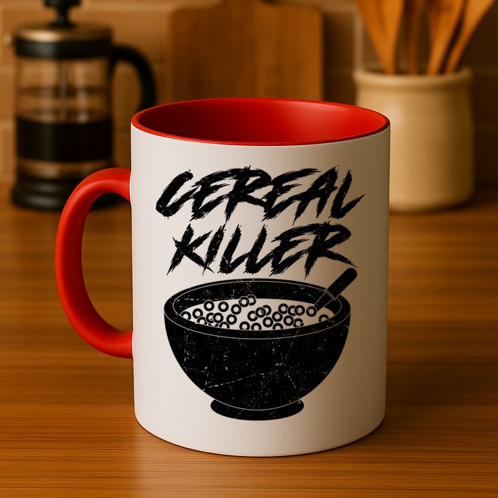 Cereal Killer Funny Halloween Distressed Mug