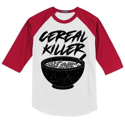Cereal Killer Funny Halloween Distressed Kids Colorblock Raglan Jersey