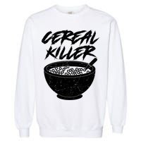 Cereal Killer Funny Halloween Distressed Garment-Dyed Sweatshirt