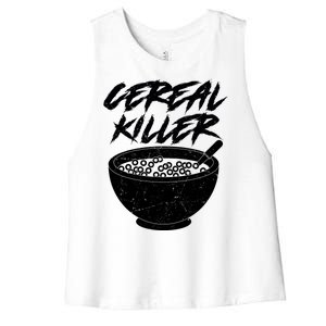 Cereal Killer Funny Halloween Distressed Women's Racerback Cropped Tank