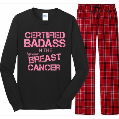 Certified Badass Fight Against Breast Cancer Long Sleeve Pajama Set