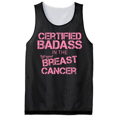 Certified Badass Fight Against Breast Cancer Mesh Reversible Basketball Jersey Tank