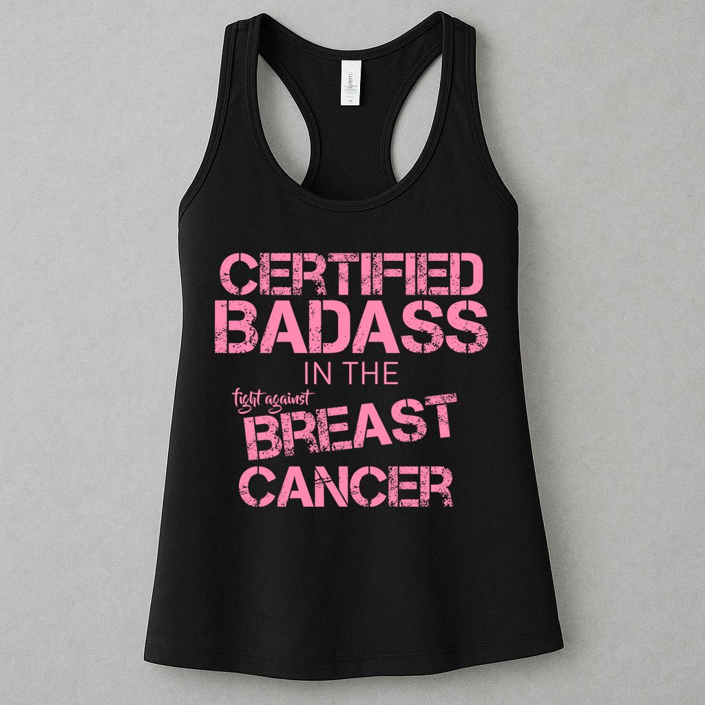 Certified Badass Fight Against Breast Cancer Womens Tank Top