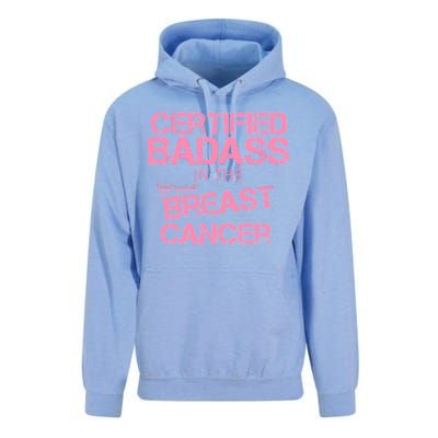 Certified Badass Fight Against Breast Cancer Unisex Surf Hoodie