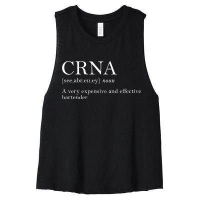 Certified Registered Nurse Anesthetists CRNA Women's Racerback Cropped Tank