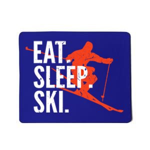 Cute Eat Sleep Ski Skiing Winter Snow Sports Skiers Graphic Meaningful Gift Mousepad