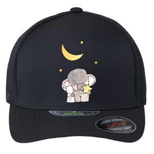 Cute Elephant Stars Flexfit Unipanel Trucker Cap