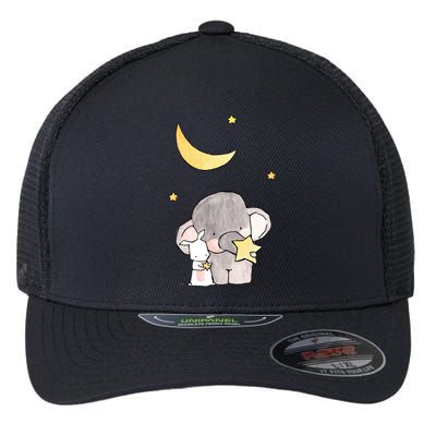 Cute Elephant Stars Flexfit Unipanel Trucker Cap