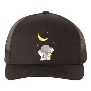 Cute Elephant Stars Yupoong Adult 5-Panel Trucker Hat