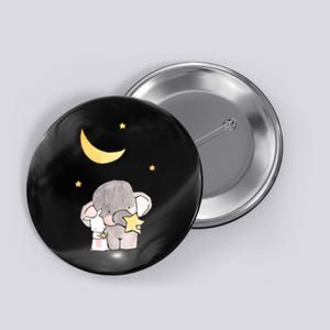 Cute Elephant Stars Button