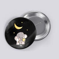 Cute Elephant Stars Button