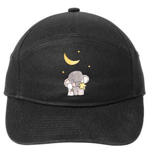 Cute Elephant Stars 7-Panel Snapback Hat