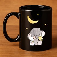 Cute Elephant Stars 11oz C Handle Ceramic Mug