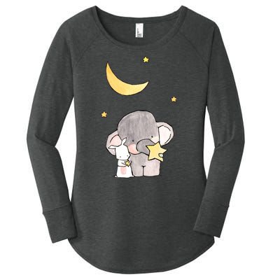 Cute Elephant Stars Women's Perfect Tri Tunic Long Sleeve Shirt