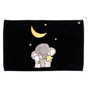 Cute Elephant Stars Grommeted Golf Towel