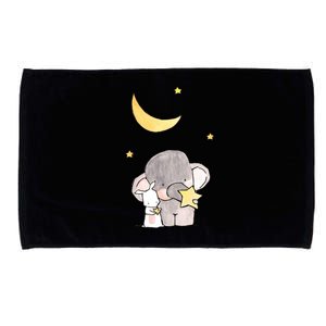 Cute Elephant Stars Microfiber Hand Towel