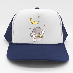 Cute Elephant Stars Trucker Hat