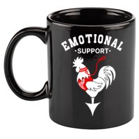 Chicken Emotional Support Cock 11oz C Handle Ceramic Mug