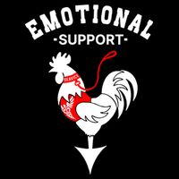 Chicken Emotional Support Cock Drawstring Bag