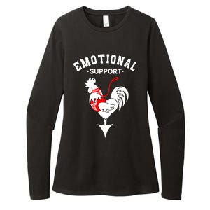 Chicken Emotional Support Cock Womens CVC Long Sleeve Shirt